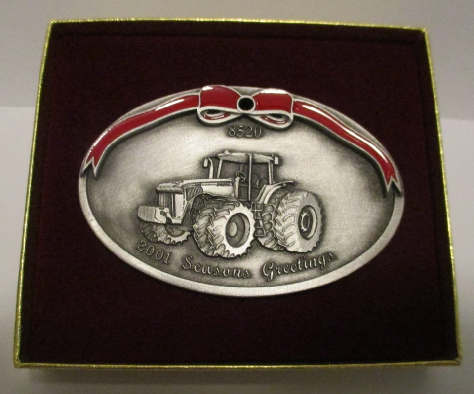John Deere Waterloo 8520 tractor peltre adorno de Navidad Navidad 2001 jd 6ª edición Foto 1 de 4