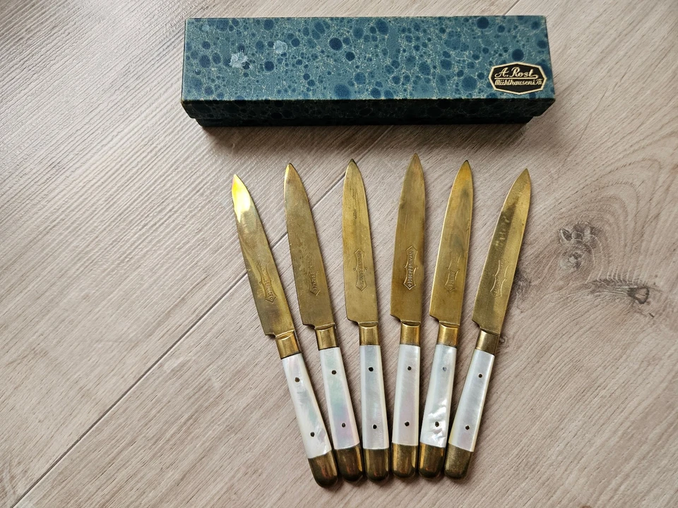 6x antike Obstmesser - Perlmutt - Bild 1 von 1