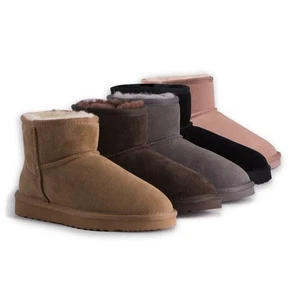 1800+ SOLD! AUS WOOLI UGG Unisex Genuine AU Sheepskin Short Ankle Boots - Picture 1 of 42