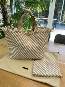 NAGHEDI Designertasche beige-weiß large NEU - Bild 1 von 9