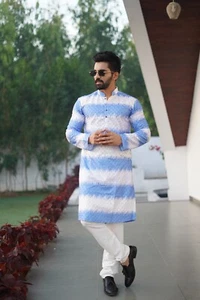 Hombres Listo Paquistaní Kurta Pijama Trajes Indios Sherwani Boda Fiesta Novio - Imagen 1 de 45