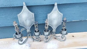 2 arm matching wall sconces lamp sconce bryant socket antique nickel plate - Picture 1 of 3