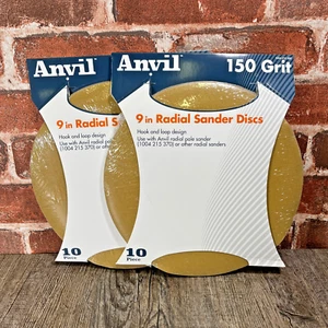 (20) Anvil 9" 150 Grit Radial Sanding Discs Hook & Loop | Fits Pole Sanders - Picture 1 of 1