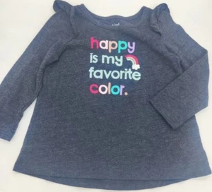 Camiseta Jumping Beans Niñas Gris Mangas Largas 24 Mes Happy Is My Color Favorito - Imagen 1 de 6