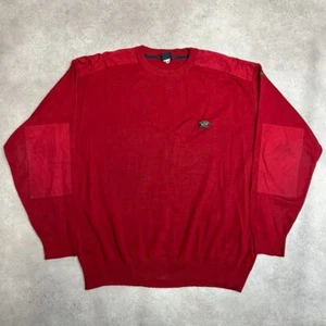 Paul & Shark Yachting Sweatshirt Mens 2XL Vintage Wool Crew Neck Jumper, Red - Picture 1 of 13