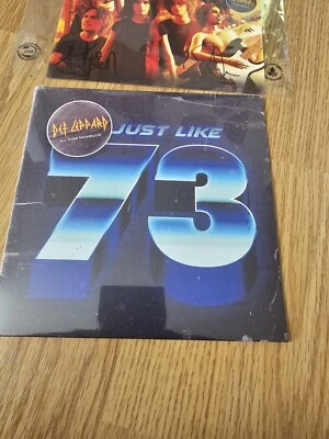 Def Leppard Just Like 73 7" Vinyl & Signed Autographed  - Image 1 of 3