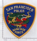California - San Francisco CA Police Gang Task Force Dept Patch