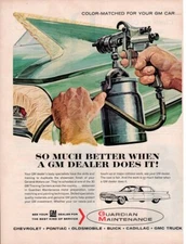 Vintage advertising print Car GM Guardian Maintenance 1963 Better Paint Job car