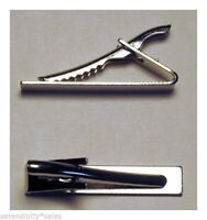 12 TIE BAR Findings SILVER Flat Surface 1.7" L x .22" W ~ Strong CLIP 43mmx2.6mm