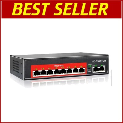 AI PoE Switch 8 Ports + 2 Uplink with 120W Power and 250m Extension Capabilities - Image 1 of 4