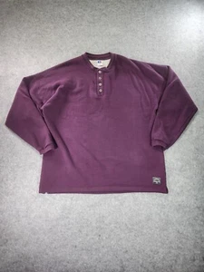 Vintage Russell Athletic Sweatshirt Mens 2XL Purple Henley Pullover USA Made 90s - Picture 1 of 10