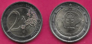 BELGIUM 2 EURO 2012 UNC 1 YEAR TYPE,75th ANNIVERSARY OF QUEEN ELIZABETH MUSIC CO - Picture 1 of 1