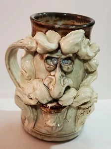 Mug Stein Pottery Face With A Lot Of Character - Picture 1 of 6