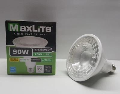12 Pack 90w replacement 13w Flood 35 3000k Warm White 950L Dimmable E26 PAR38 - Image 1 of 4