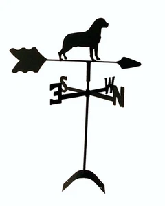 rottweiler weathervane black wrought iron look roof mount made in usa TLS1044RM - Picture 1 of 3