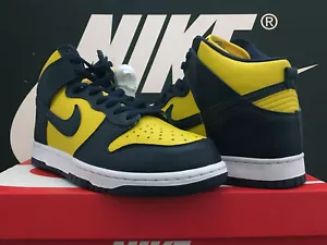 DS 2020 NIKE DUNK HI SP UK10 EU45 MICHIGAN OG AIR JORDAN 1 4 FORCE SUPREME RARE - Picture 1 of 12