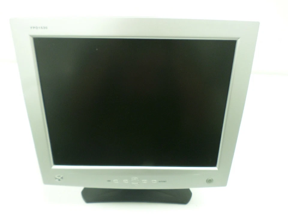 Gateway FPD1530 15" LCD Black Monitor w/ Power and VGA Cables - Image 1 of 4