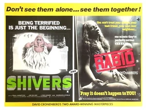 SHIVERS / RABID UK quad poster print 30x40" David Cronenberg FREE P&P - Picture 1 of 1