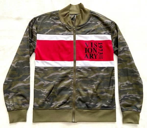EPIC THREADS Boys M Zip Up Jacket Sweatshirt CAMO VISIONARY 1973 w Red Stripe - Picture 1 of 10