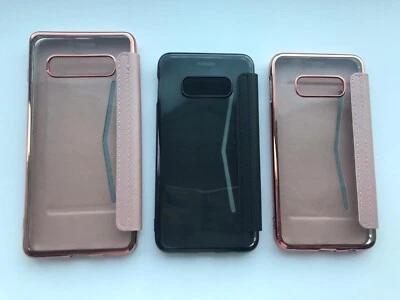 Billetera frontal de cuero posterior transparente de tpu para Samsung Galaxy S10e y S10 Plus soporte Reino Unido Foto 1 de 4
