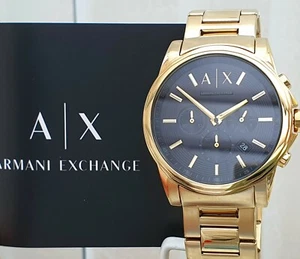New ARMANI EXCHANGE Mens Watch Gold Plated Chronograph AX2095 Gift for Him ! A2 - Picture 1 of 12