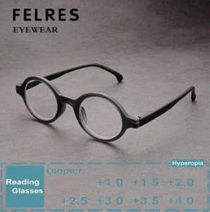 Retro Round Reading Glasses For Men Women Classic Clear Lens Presbyopic Glasses - Picture 1 of 24