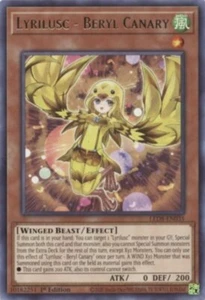 YGO-3x-Near Mint-Lyrilusc - Beryl Canary - LED8-EN035 - Rare - 1st Edition-Legen - Picture 1 of 1