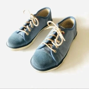 Timberland Glastenbury Oxford Blue Suede Low Top Sneakers - Boys 3 - Picture 1 of 6