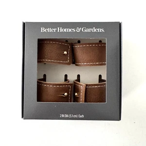 Better Homes & Garden Persien Kunstleder Serviettenringe 4 Stück Neu im Karton - Bild 1 von 7