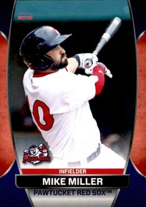 2018 Pawtucket Red Sox Choice 19 Mike Miller Concord California CA Baseball Card