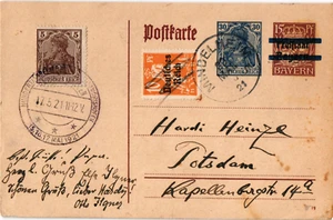 Papelería postal Rafasan Alemania 1921 de Mindelheim a Potsdam (1575) - Imagen 1 de 2