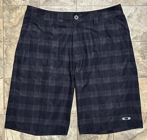 Pantalones cortos de golf Oakley Hybrid Performance para hombre talla 33 negros grises elásticos a cuadros - Imagen 1 de 17