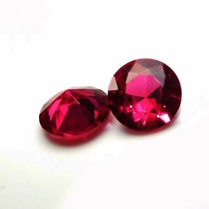 2 Ct Natural CERTIFIED Bloody Red Ruby 6x6 mm Loose Gemstone Round Diamond Cut