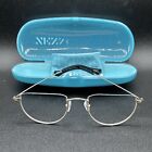 Zenni 157814 Round Reverse Half-Rim Eyeglasses Frame Gold 50-21-145 EUC