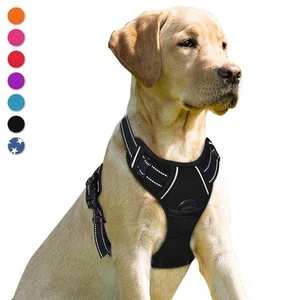 No Pull Dog Harness Front Clip Heavy Duty Reflective Easy Control Handle - Picture 1 of 9