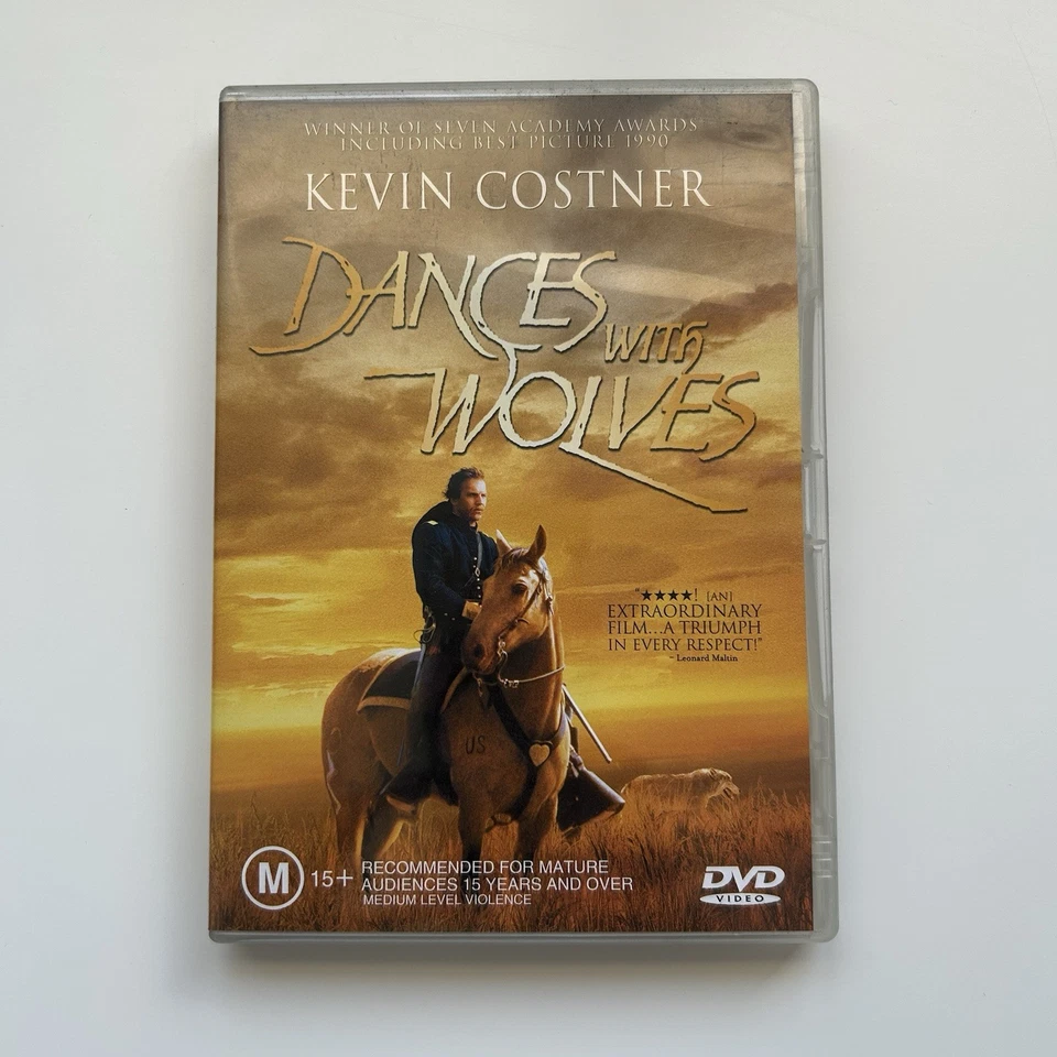 Dances with Wolves Kevin Costner Mary McDonnell 1990 DVD Region 4 - Image 1 of 4