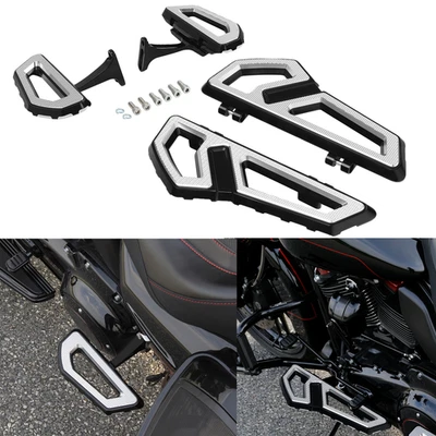 Driver Passenger Floorboard Footboards Fit For Harley Electra Street Glide 93-25 - Image 1 of 4