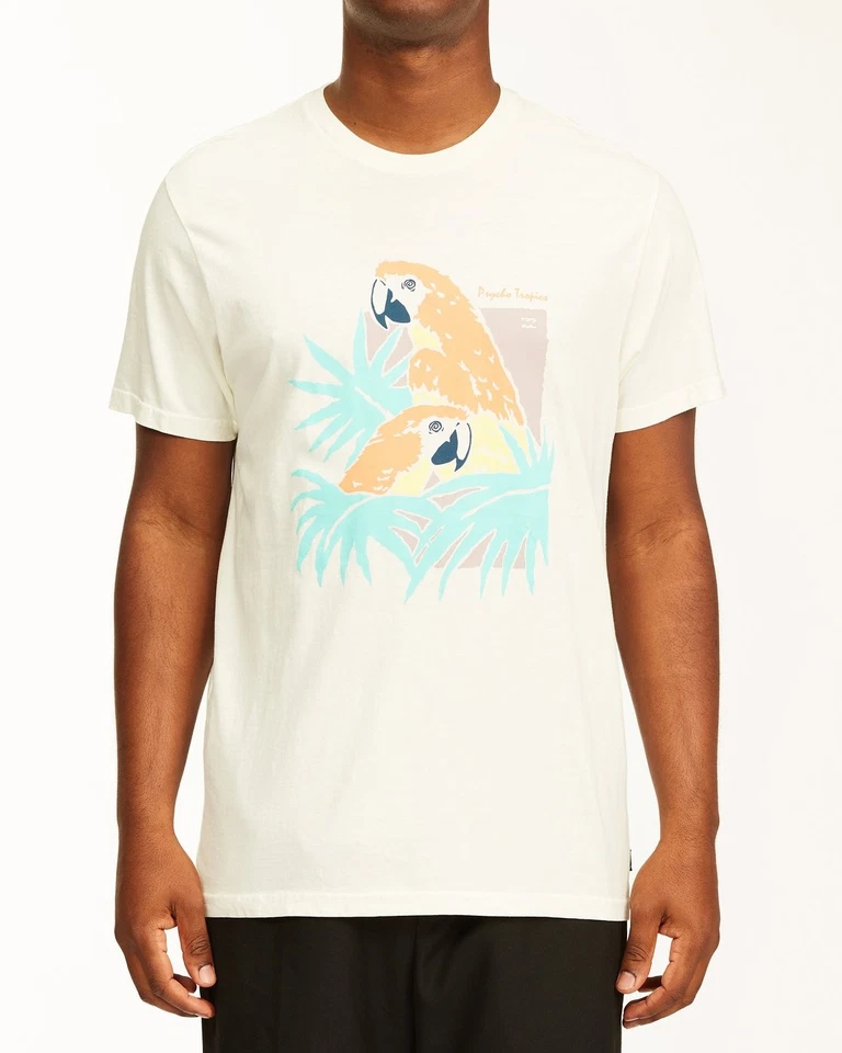 Camiseta Billabong Para Hombre Escarlata Manga Corta Onda Lavada Blanco-Mediana y Grande Foto 1 de 1