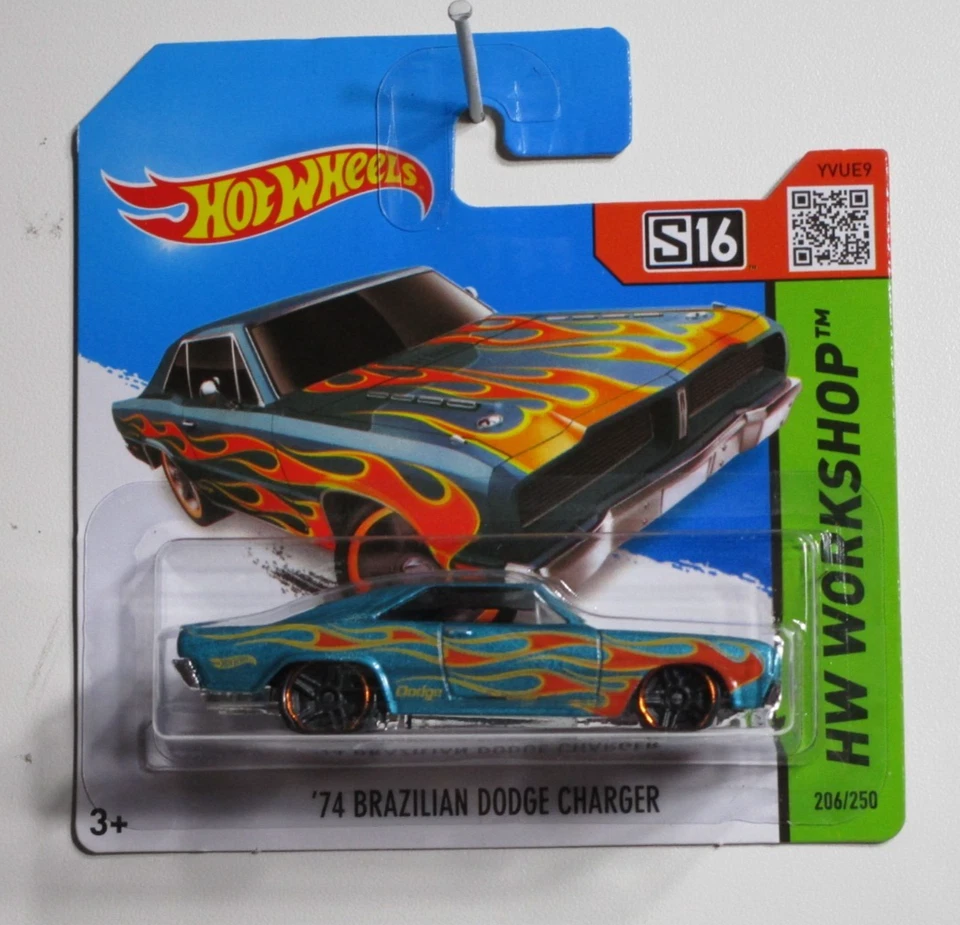 2016 Hot Wheels Dodge Charger Srt8 Treasure Hunt HW Rescue MINT Short Card