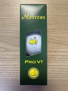 Masters 2025 Sleeve of Pro V1 Golf Balls w Masters Logo - Picture 1 of 4