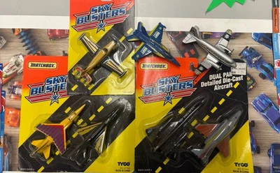 Matchbox Sky Busters 3 новые 2 б/у Tyco морская пехота ВВС черный желтый 1994 - Изображение 1 из 4