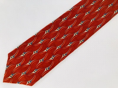 J.Z. Corbata geométrica de seda hecha a mano Richards para Nordstrom azul óxido bronceado J Z Foto 1 de 3