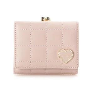 Samantha Thavasa Elegant Smooth Quilting Tri-fold Wallet Pink Gift Kawaii NEW - Picture 1 of 14