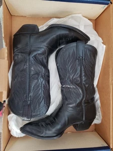 Botas vaqueras negras Tony Lama para mujer talla 6,5 M de cuero - Imagen 1 de 8