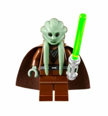 sw0422 Lego Star Wars 9526 - Kit Fisto Minifigure with Cape & Lightsaber - New - Image 1 of 3