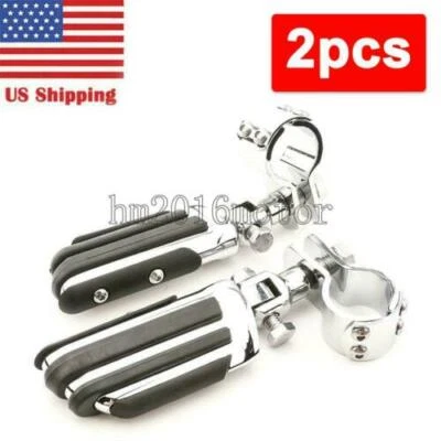 2x estriberas cromadas para carretera para Honda Shadow VT ACE Aero Spirit VLX 600 750 1100 Foto 1 de 4