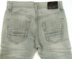 Men's Gray Jeans Structure Slim Straight Denim Silver measured Size 29x29 - Picture 1 of 5