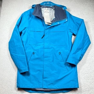Bench Jacket Men's Medium Blue Hooded Waterproof Odor Control Tech Full Zip NEW - Picture 1 of 21