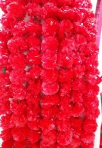 Lot Of 10 Indian Handmade Floral Bright Blossom Vine Wedding Decorative Garland - Picture 1 of 5