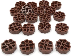 Lego 20 New Reddish Brown Technics Axle Connector Block Round with 2 Pin Holes - Picture 1 of 1